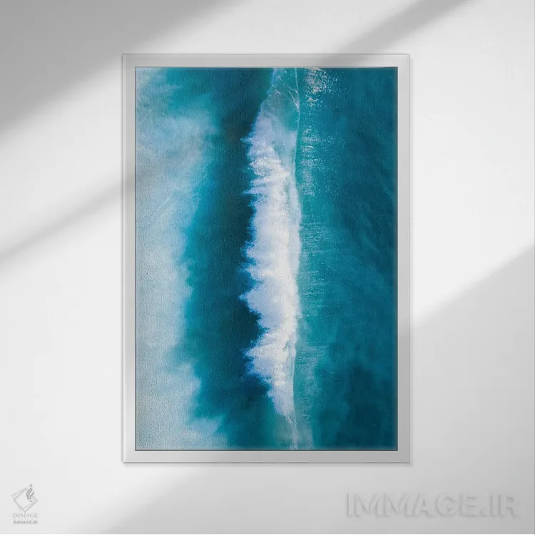 تابلو دکوراتیو شکاف موج شماره یک اثر جکسون رابرتز - نمای قابدار سفید