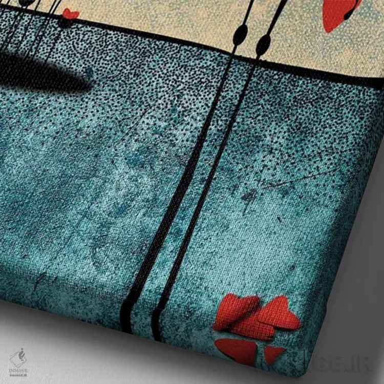 تابلو دکوراتیو پشتکار اثر جفری کولیسون - نمای نزدیک بافت بوم