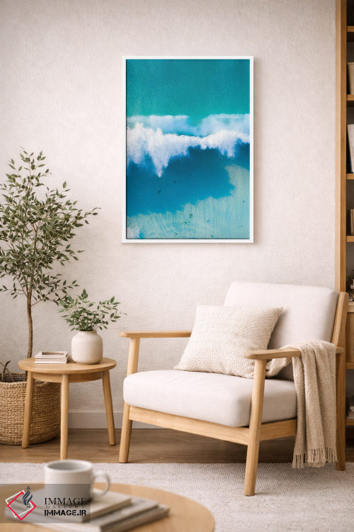 تابلو دکوراتیو امواج فیروزه ای اثر جکسون رابرتز - D6W