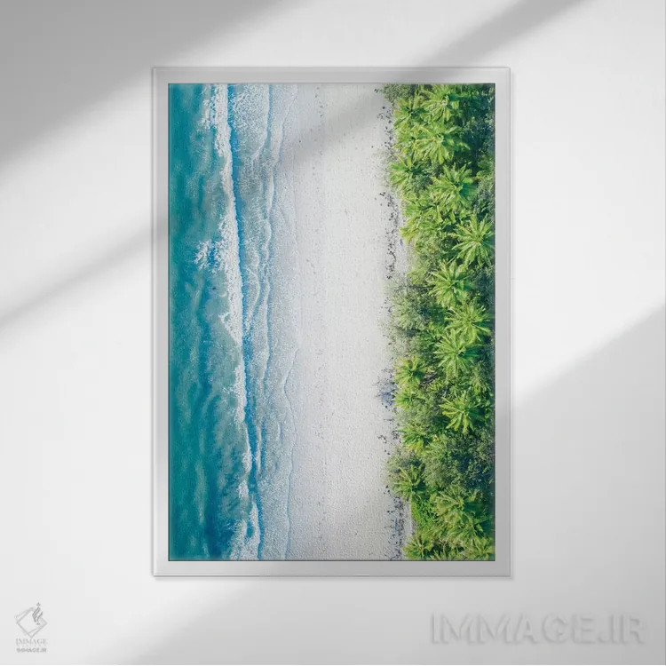 تابلو دکوراتیو جایی که جنگل به دریا می رسد شماره دو اثر جکسون رابرتز - نمای قابدار سفید