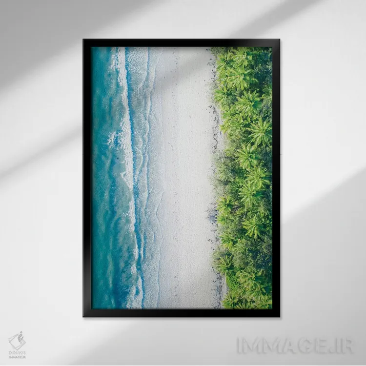 تابلو دکوراتیو جایی که جنگل به دریا می رسد شماره دو اثر جکسون رابرتز - نمای قابدار مشکی