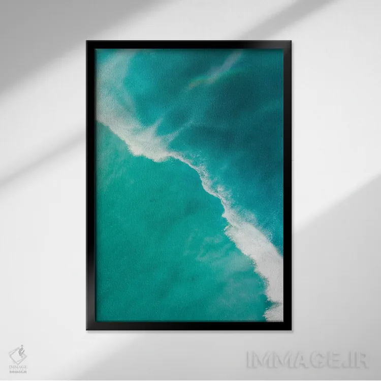 تابلو دکوراتیو شکاف موج شماره دو اثر جکسون رابرتز - نمای قابدار مشکی