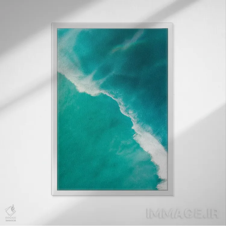 تابلو دکوراتیو شکاف موج شماره دو اثر جکسون رابرتز - نمای قابدار سفید