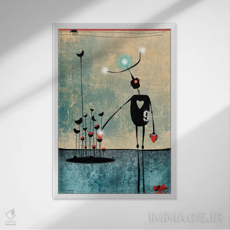 تابلو دکوراتیو پشتکار اثر جفری کولیسون - نمای قابدار سفید