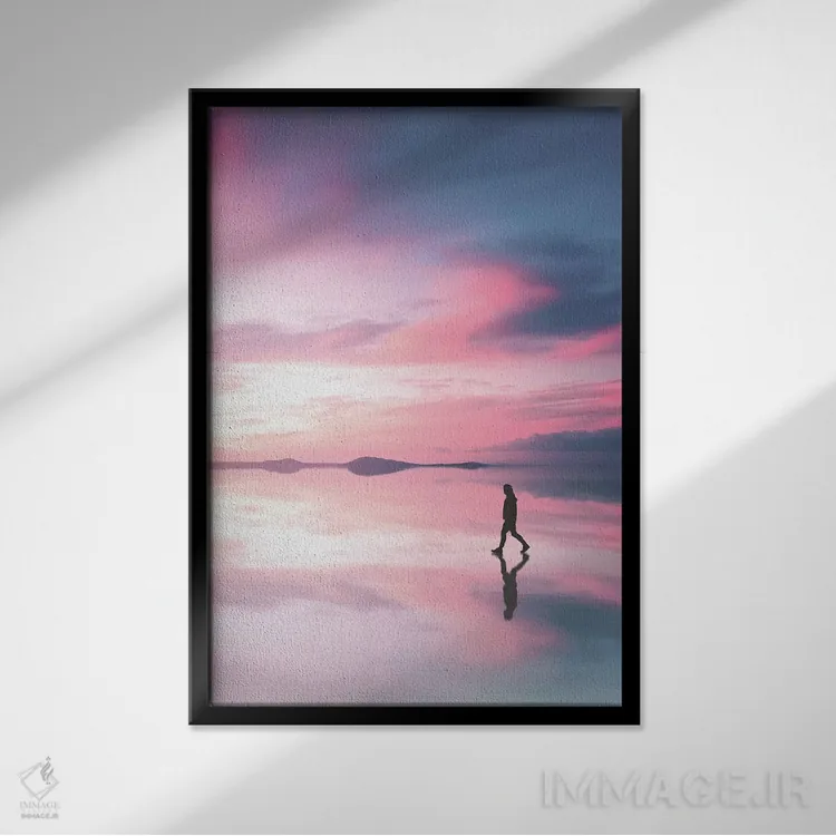 تابلو دکوراتیو گامی بر روی رویا شماره دو اثر جکسون رابرتز - نمای قابدار مشکی