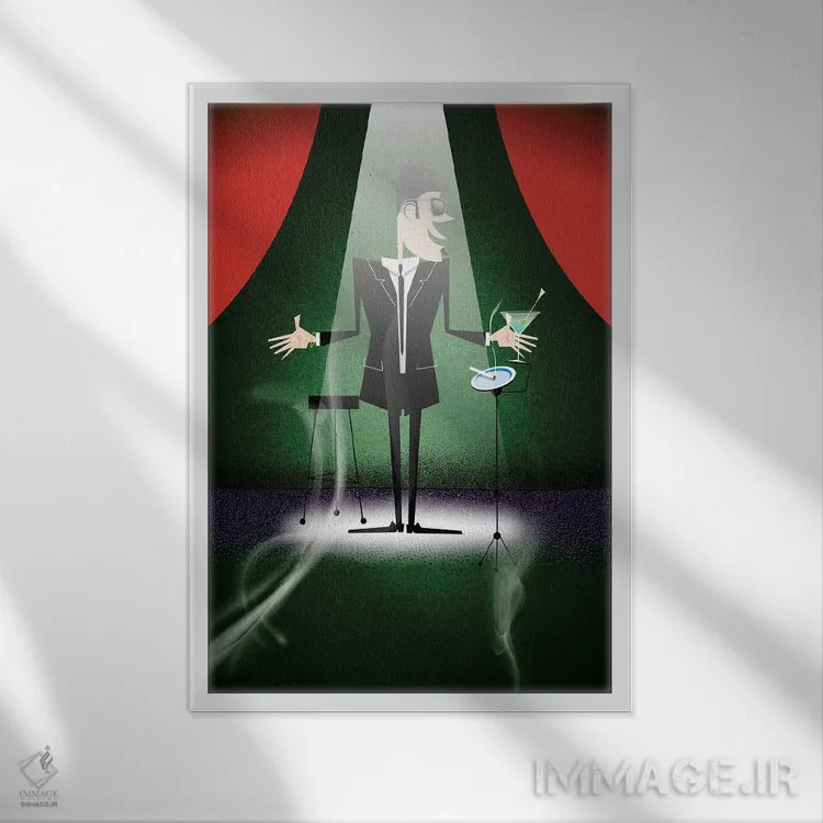 تابلو دکوراتیو ایستاده اثر جفری کولیسون - نمای قابدار سفید