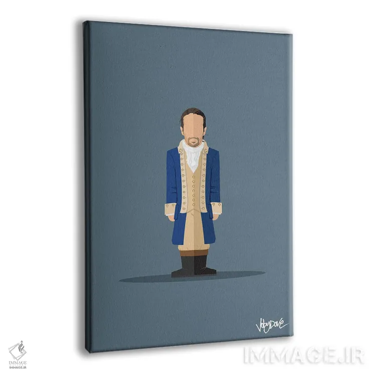 تابلو مینیمال الکساندر همیلتون: لین-مانوئل میرندا اثر جوبی داو - نمای پرسپکتیو محصول