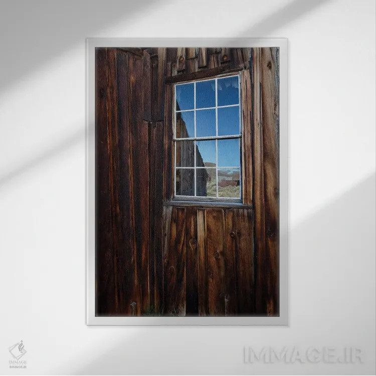 تابلو دکوراتیو California, Bodie State Historic Park. Weathered Window In A… اثر جینز گالری - نمای قابدار سفید