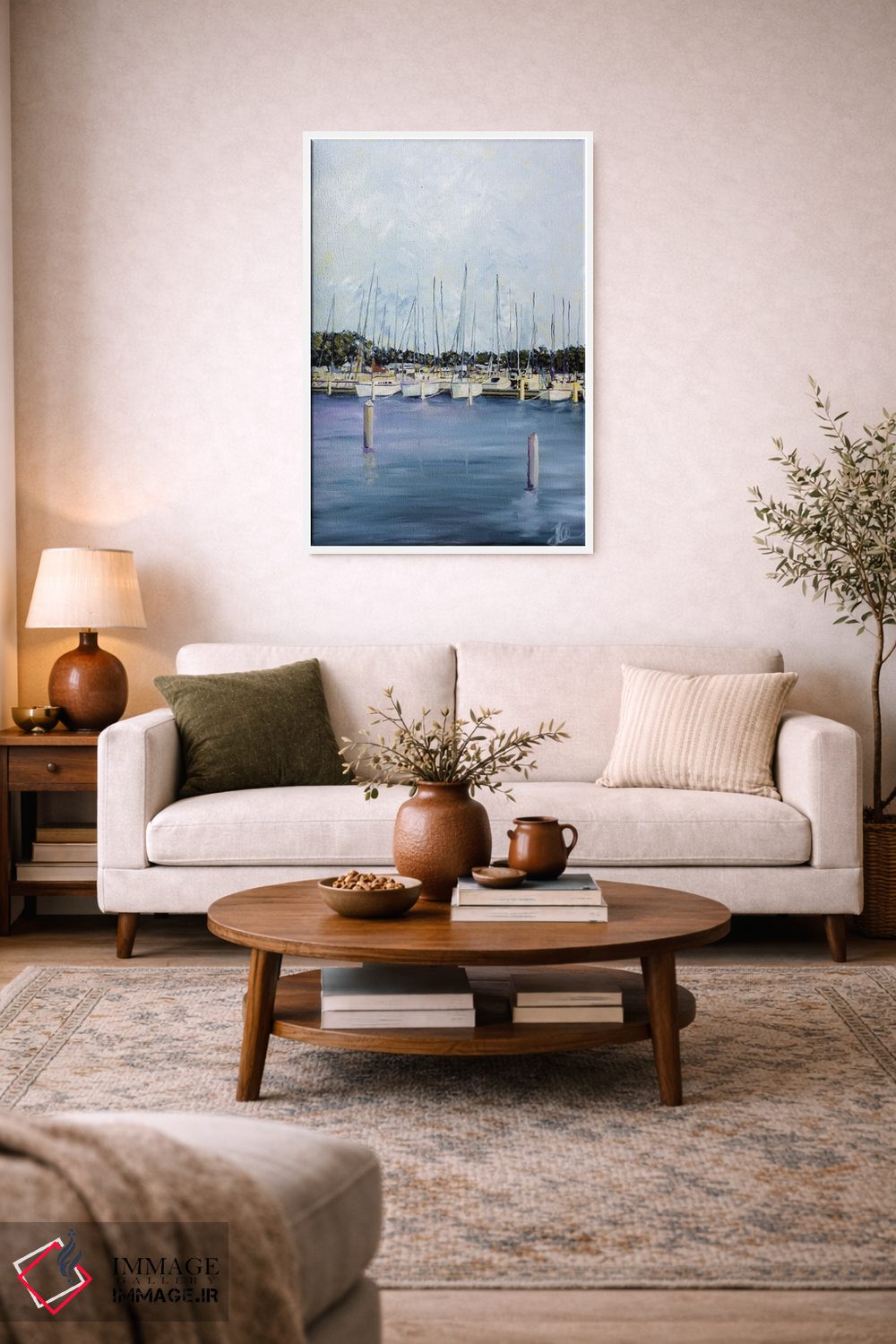 تابلو انتزاعی چهارشنبه ها در کنار دریاچه هفنر اثر جنی لی - D2W