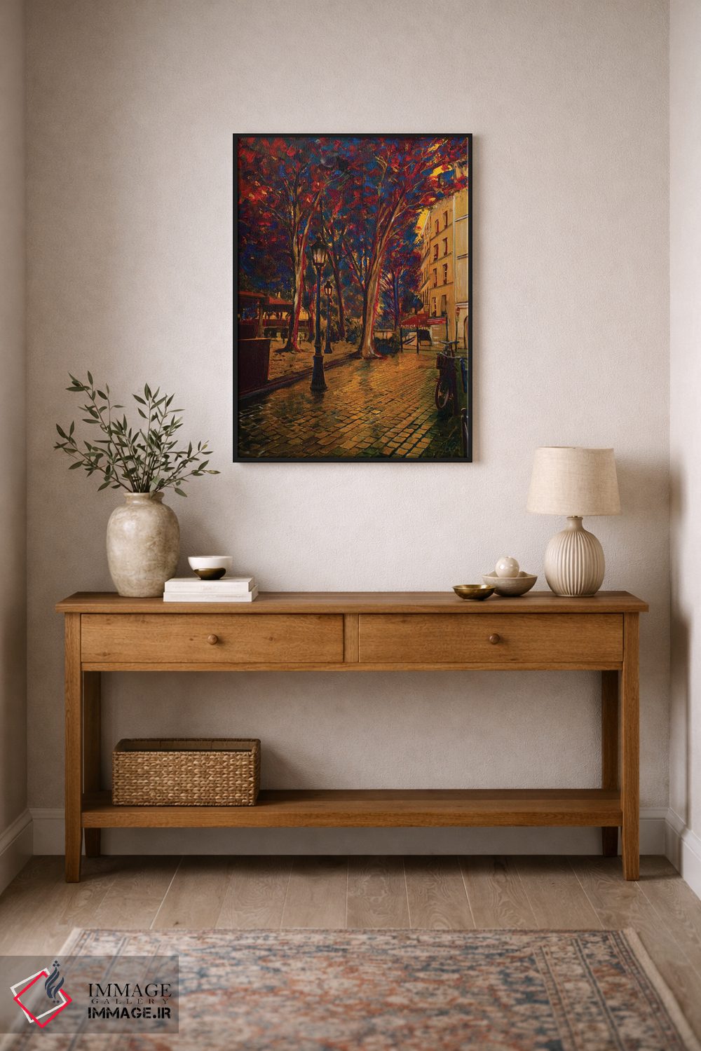 تابلو انتزاعی نور چراغ اثر جنی لی - D2B