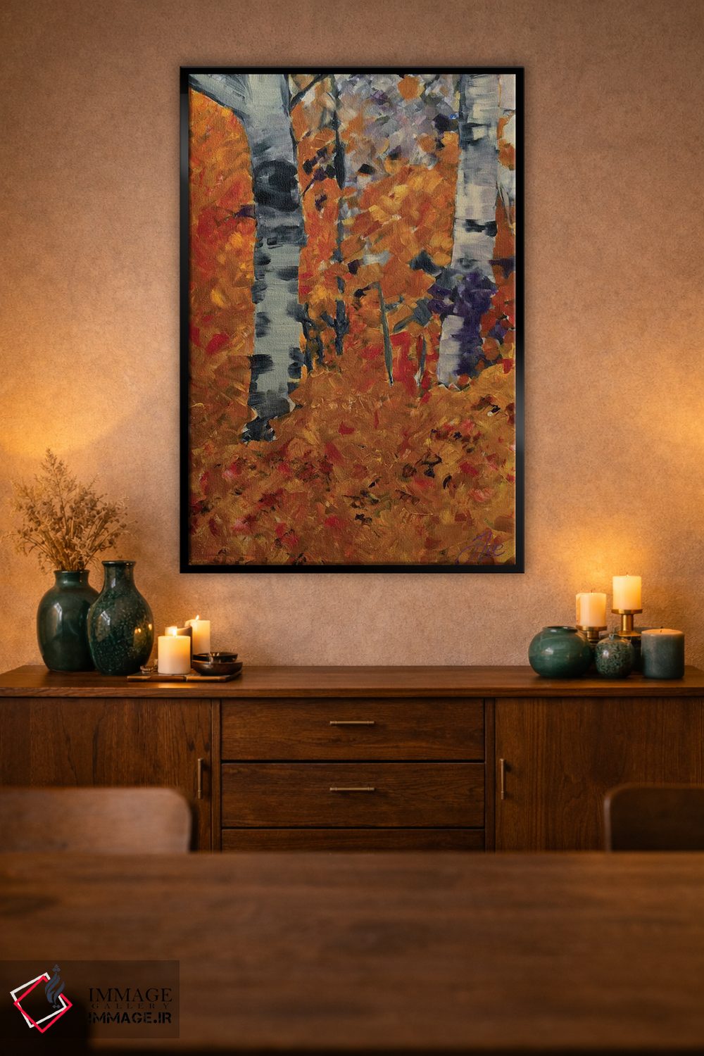 تابلو انتزاعی پاییز اثر جنی لی - D1B