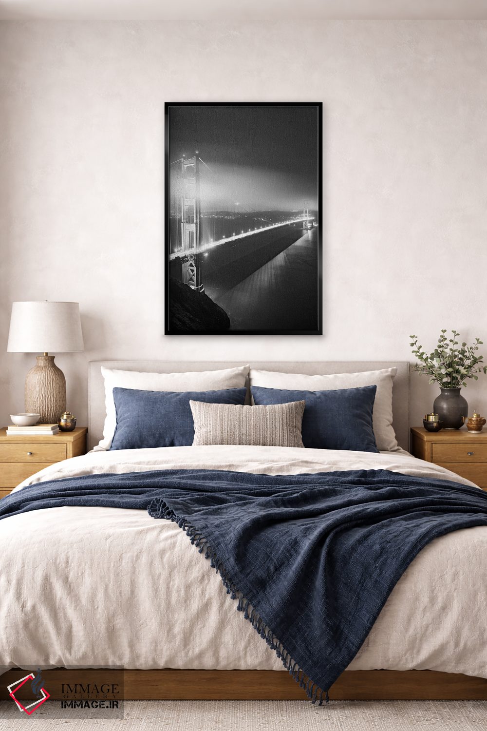 تابلو دکوراتیو California, San Francisco. Black And White Of Golden Gate Br… اثر جینز گالری - D5B