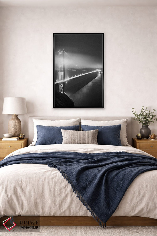 تابلو دکوراتیو California, San Francisco. Black And White Of Golden Gate Br… اثر جینز گالری - D5B