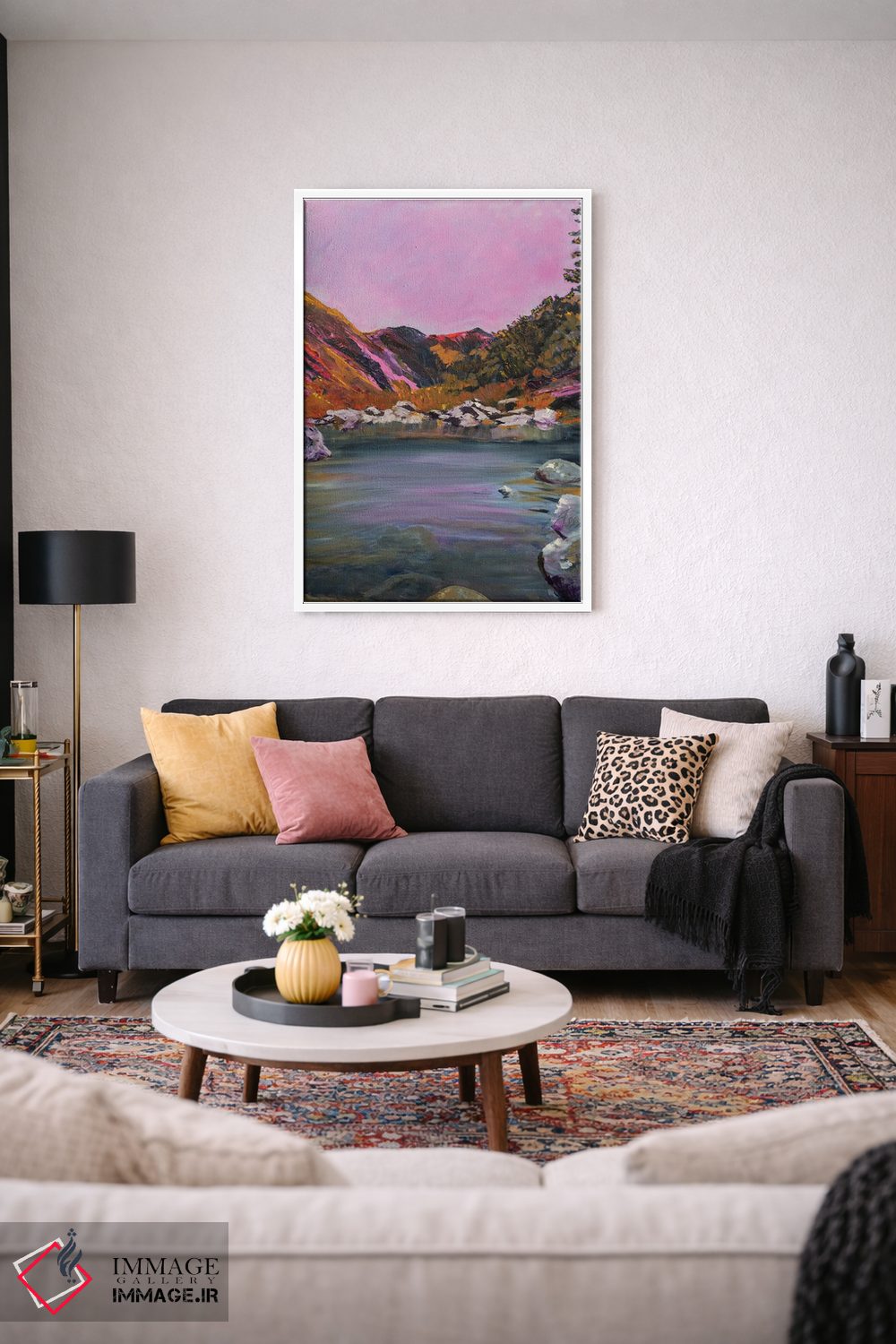 تابلو انتزاعی غروب در ویکیتاها اثر جنی لی - D2W