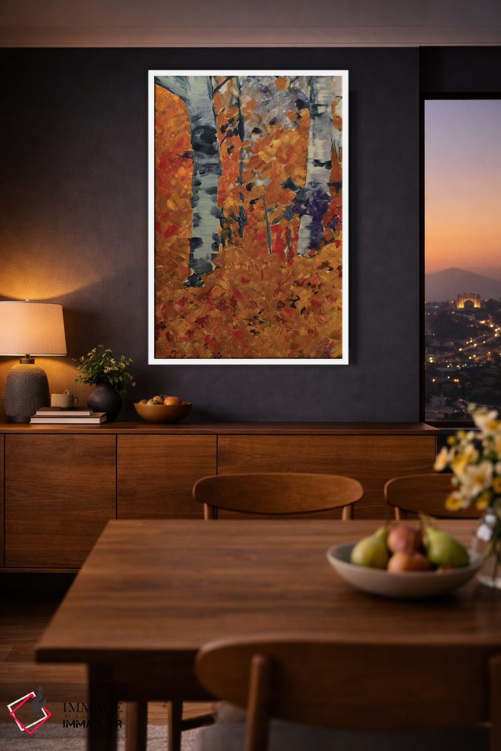 تابلو انتزاعی پاییز اثر جنی لی - D3W