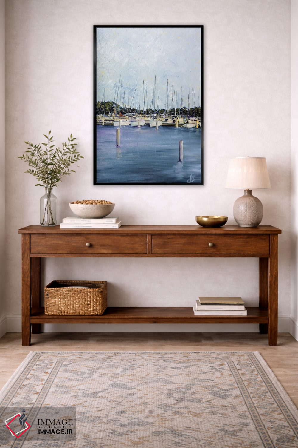 تابلو انتزاعی چهارشنبه ها در کنار دریاچه هفنر اثر جنی لی - D4B