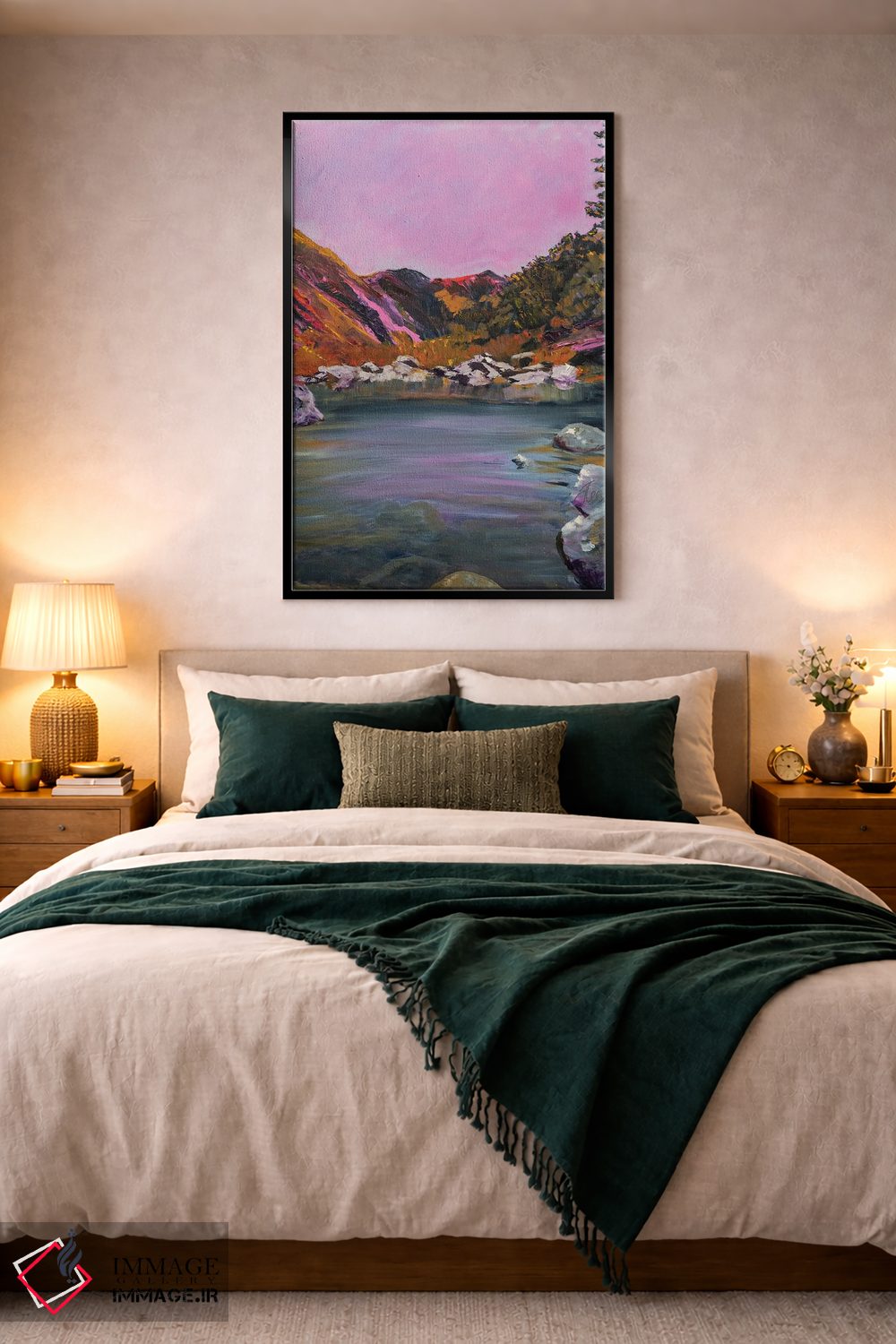 تابلو انتزاعی غروب در ویکیتاها اثر جنی لی - D5B