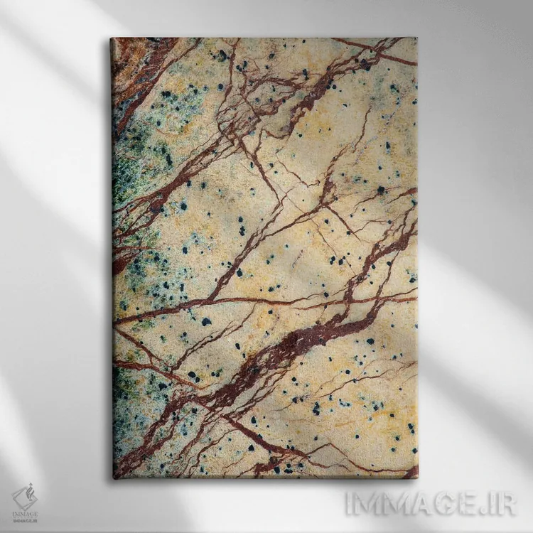 تابلو دکوراتیو California. Detail Of Cut Slab Of Marble Rock.,جزئیات تخته ب… اثر جینز گالری - نمای روبهرو روی دیوار