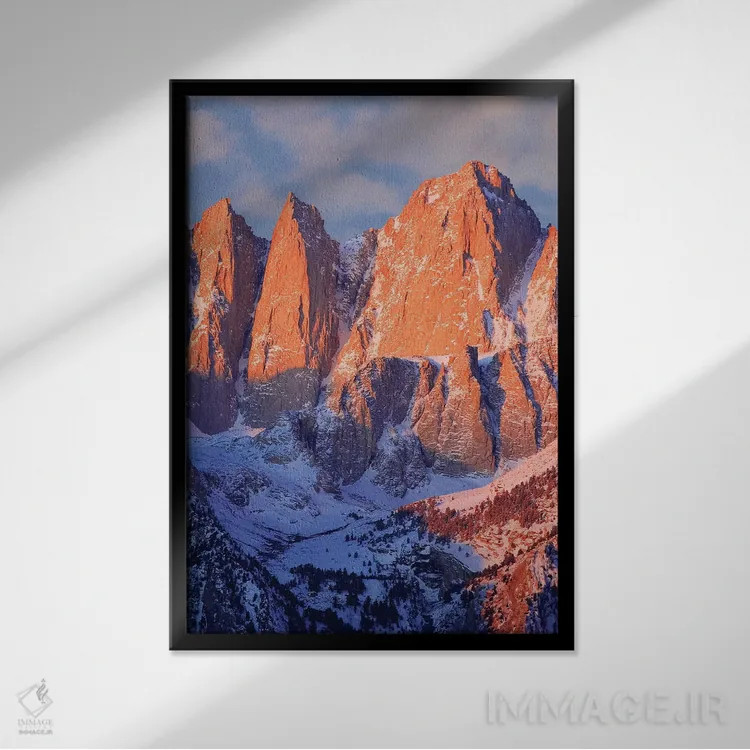 تابلو دکوراتیو California, Mt. Whitney. Mountain landscape in winter.,چشم ا… اثر جینز گالری - نمای قابدار مشکی