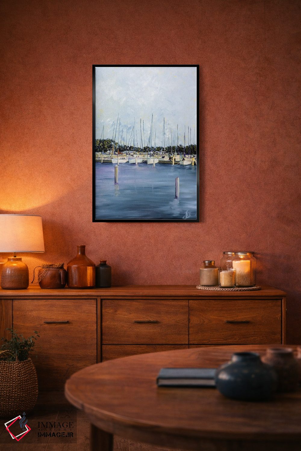 تابلو انتزاعی چهارشنبه ها در کنار دریاچه هفنر اثر جنی لی - D6B