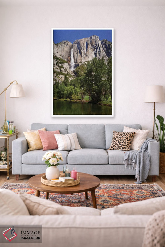 تابلو دکوراتیو California, Yosemite National Park. Yosemite Falls And Merce… اثر جینز گالری - D1W