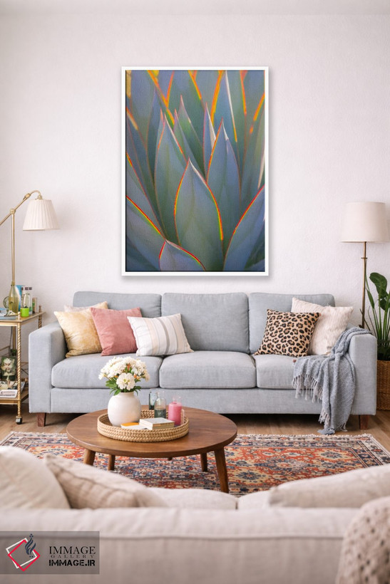 تابلو دکوراتیو California, Morro Bay. Backlit agave leaves.,آمریکا، کالیفرن… اثر جینز گالری - D1W