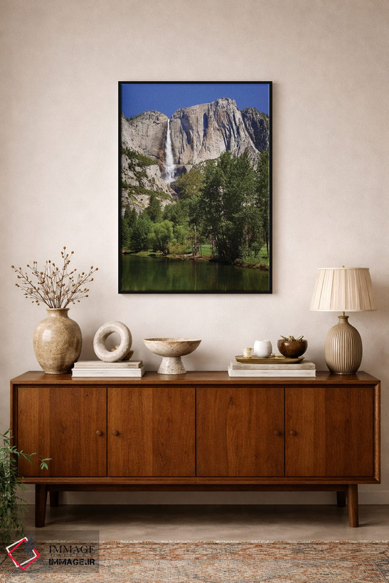 تابلو دکوراتیو California, Yosemite National Park. Yosemite Falls And Merce… اثر جینز گالری - D2B