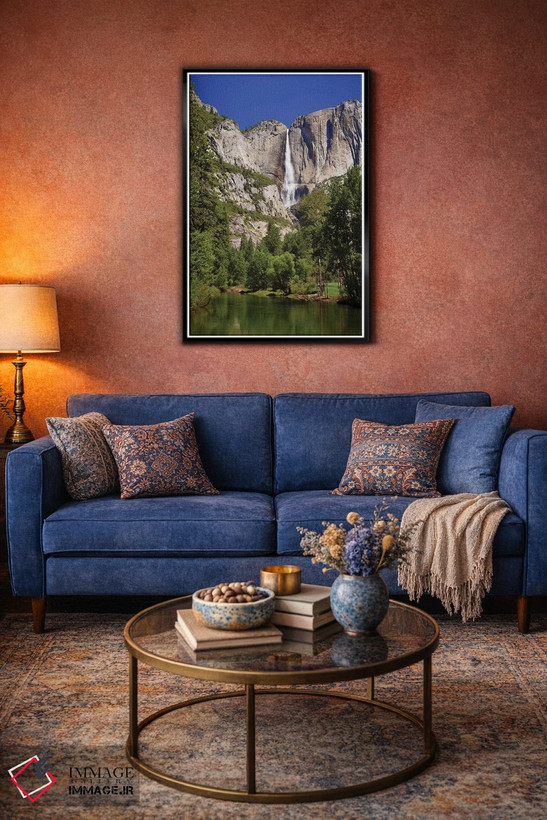 تابلو دکوراتیو California, Yosemite National Park. Yosemite Falls And Merce… اثر جینز گالری - D4B