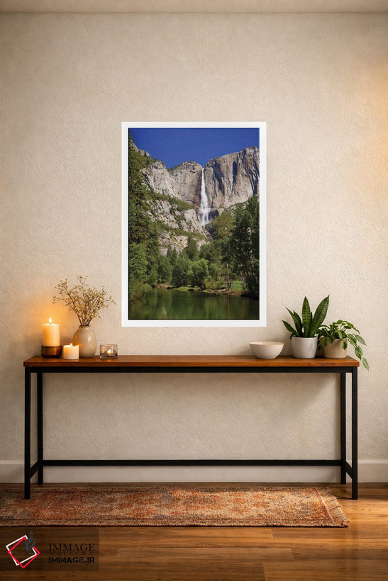 تابلو دکوراتیو California, Yosemite National Park. Yosemite Falls And Merce… اثر جینز گالری - D3W