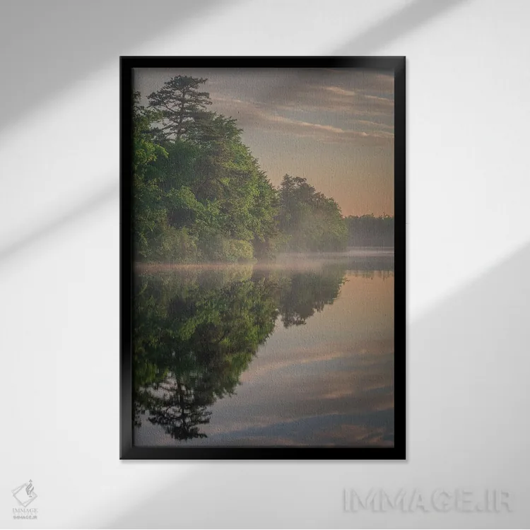 تابلو دکوراتیو New Jersey, Pinelands National Reserve. Sunrise Reflections… اثر جینز گالری - نمای قابدار مشکی