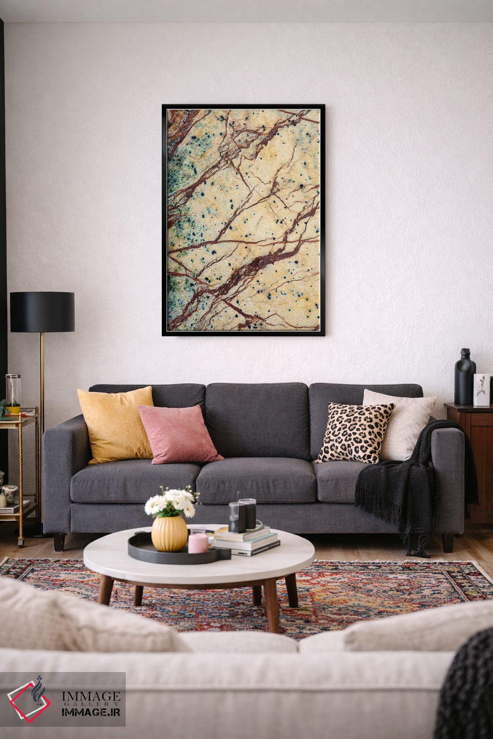 تابلو دکوراتیو California. Detail Of Cut Slab Of Marble Rock.,جزئیات تخته ب… اثر جینز گالری - D1B