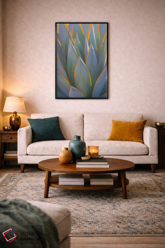 تابلو دکوراتیو California, Morro Bay. Backlit agave leaves.,آمریکا، کالیفرن… اثر جینز گالری - D6B