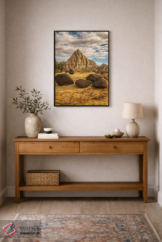 تابلو دکوراتیو Utah, Capitol Reef National Park. Pectols Pyramid in autumn.… اثر جینز گالری - D1B