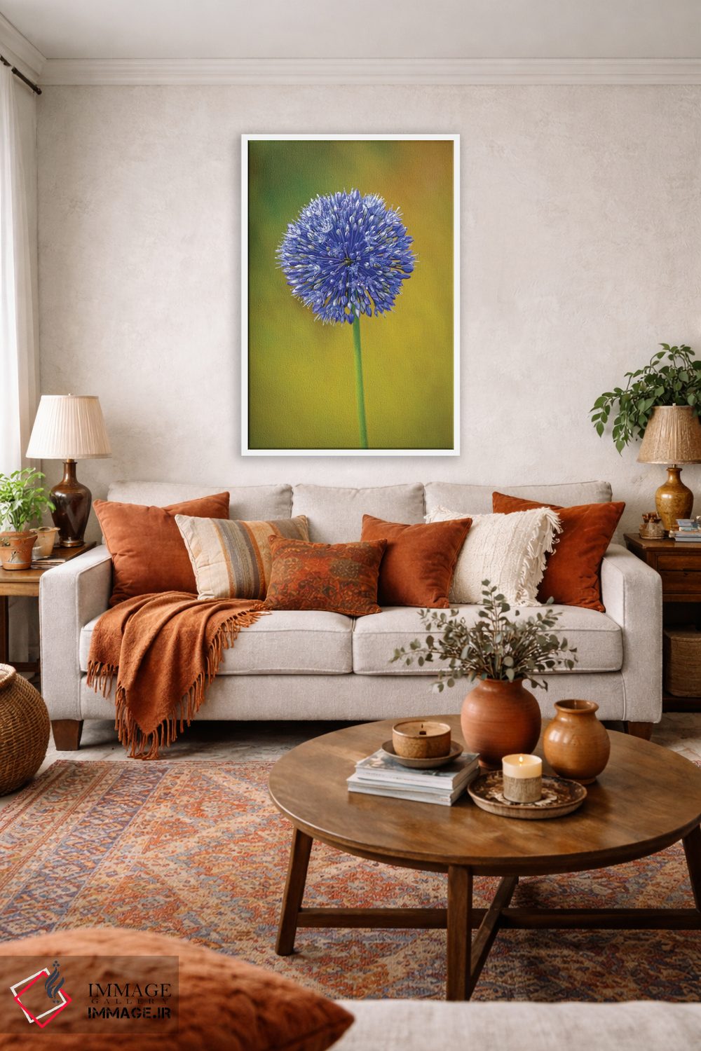 تابلو دکوراتیو Colorado, Fort Collins. Blue Allium Flower Close-Up.,نمای نز… اثر جینز گالری - D2W