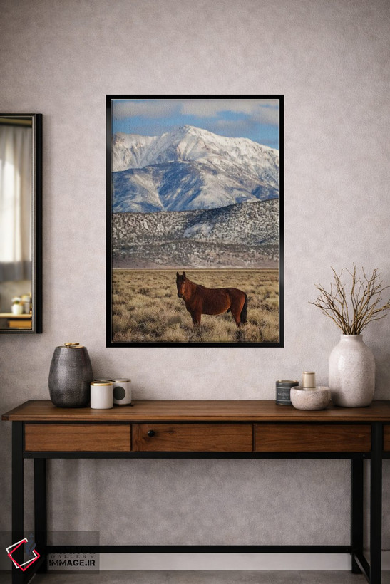 تابلو دکوراتیو California. White Mountains And Wild Mustang In Adobe Valley… اثر جینز گالری - D1B