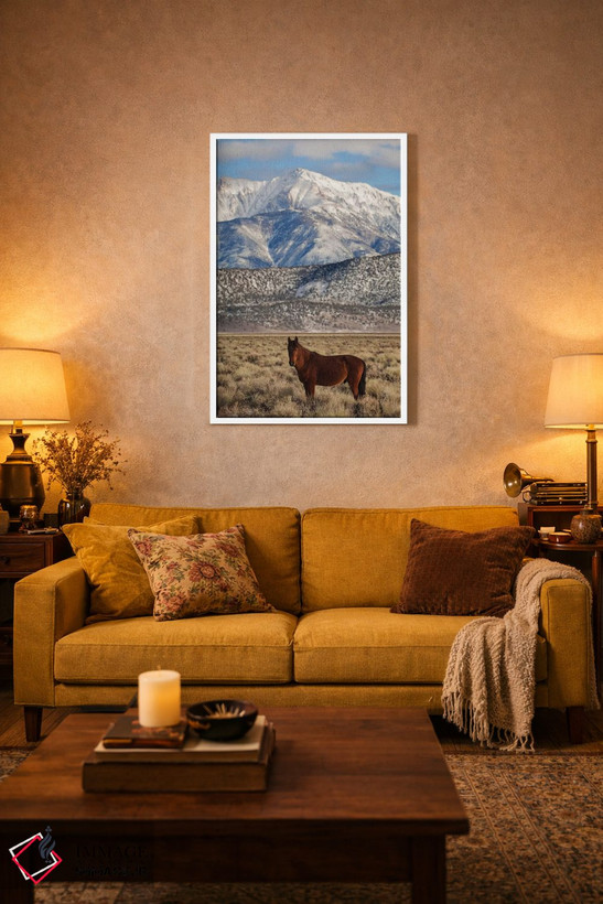 تابلو دکوراتیو California. White Mountains And Wild Mustang In Adobe Valley… اثر جینز گالری - D2W