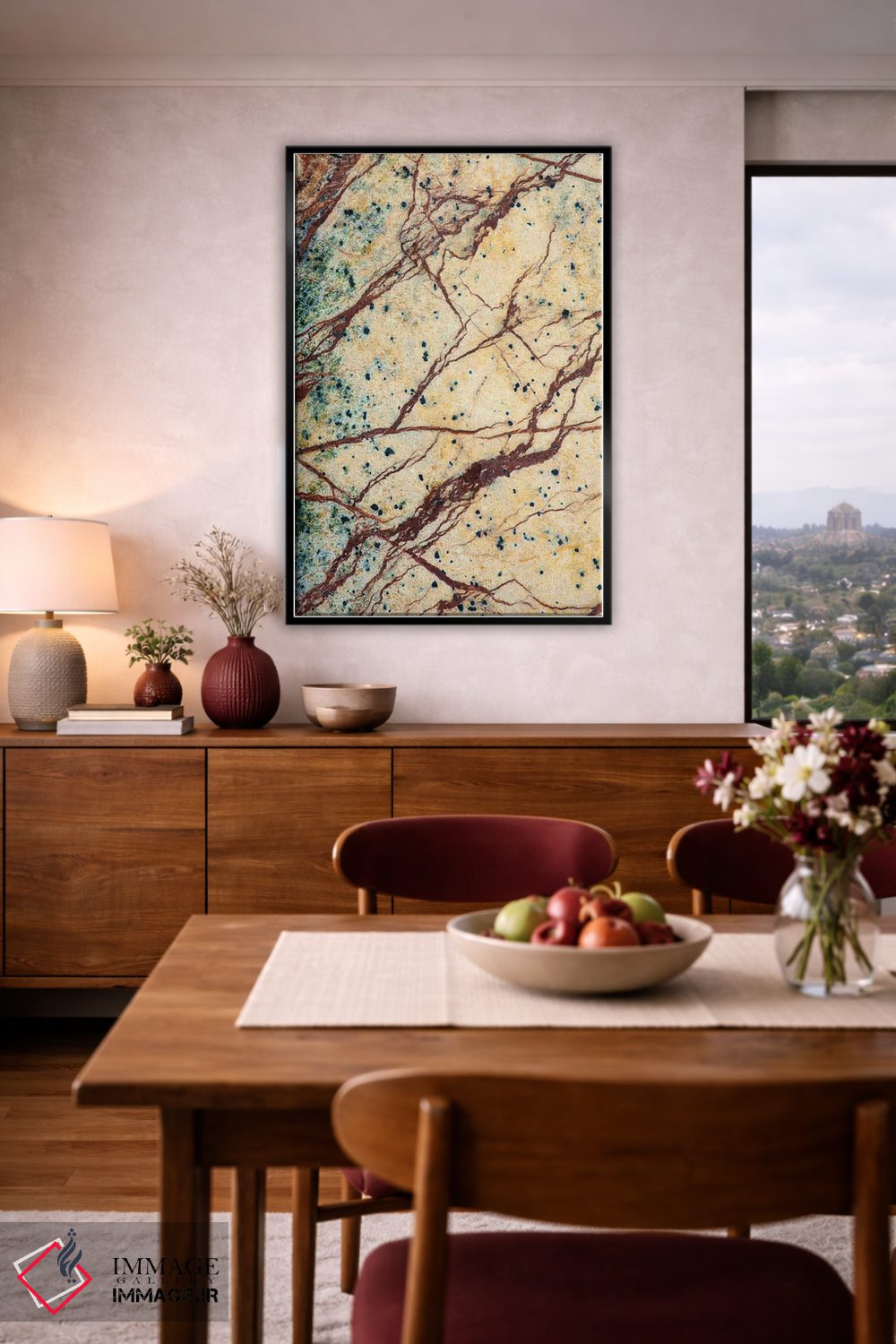 تابلو دکوراتیو California. Detail Of Cut Slab Of Marble Rock.,جزئیات تخته ب… اثر جینز گالری - D3B