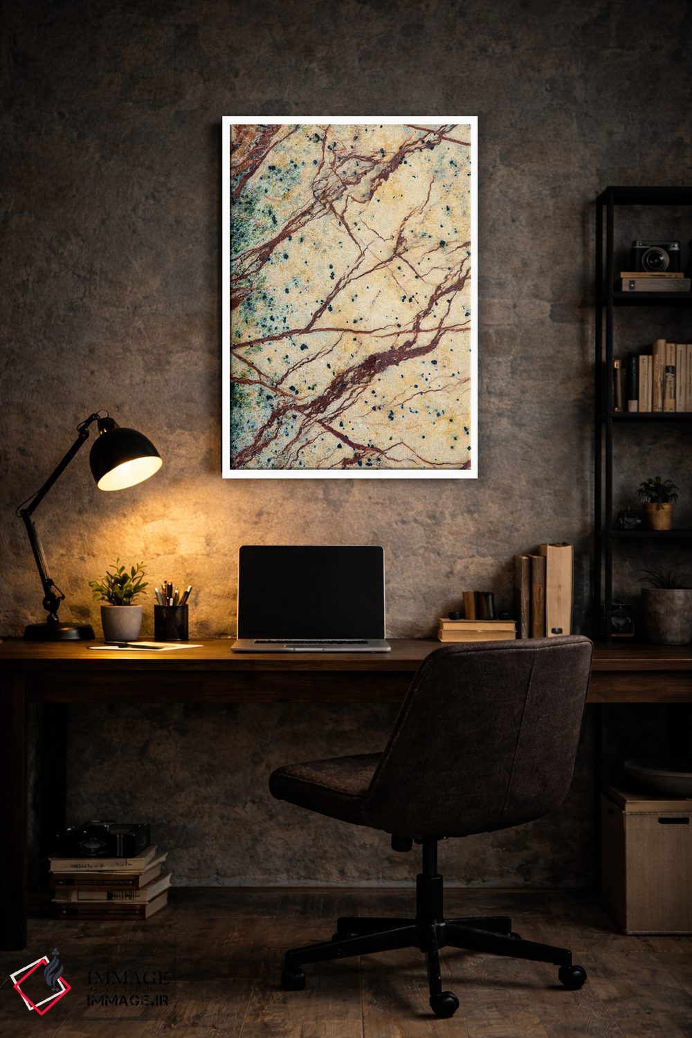 تابلو دکوراتیو California. Detail Of Cut Slab Of Marble Rock.,جزئیات تخته ب… اثر جینز گالری - D5W
