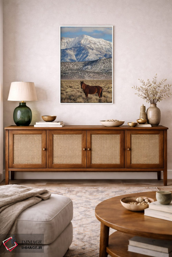 تابلو دکوراتیو California. White Mountains And Wild Mustang In Adobe Valley… اثر جینز گالری - D3W