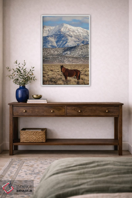 تابلو دکوراتیو California. White Mountains And Wild Mustang In Adobe Valley… اثر جینز گالری - D4W