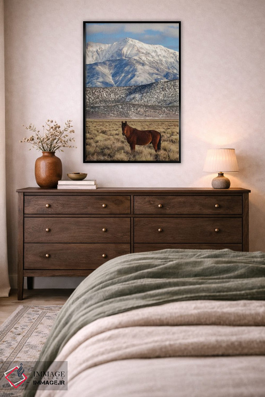 تابلو دکوراتیو California. White Mountains And Wild Mustang In Adobe Valley… اثر جینز گالری - D5B