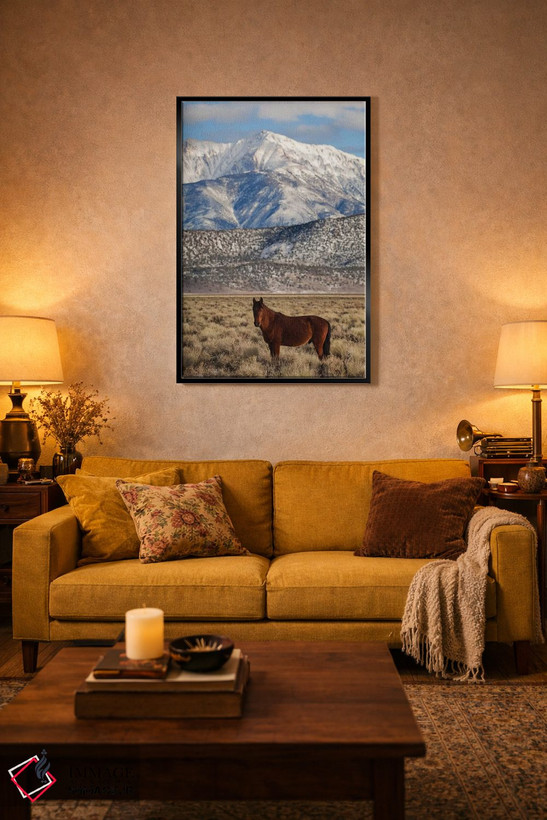 تابلو دکوراتیو California. White Mountains And Wild Mustang In Adobe Valley… اثر جینز گالری - D6B