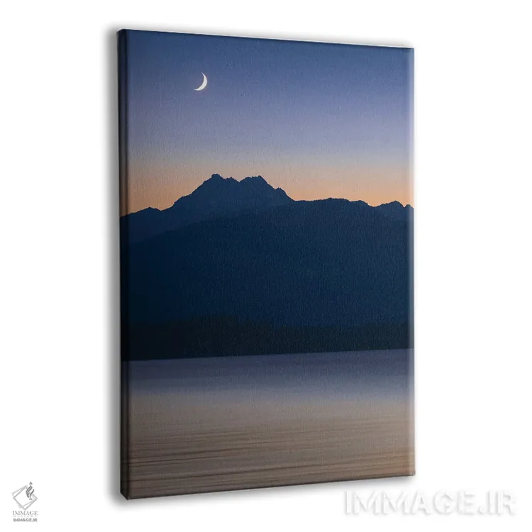 تابلو دکوراتیو Washington State, Seabeck. Crescent Moon At Sunset Over Hood… اثر جینز گالری - نمای پرسپکتیو محصول