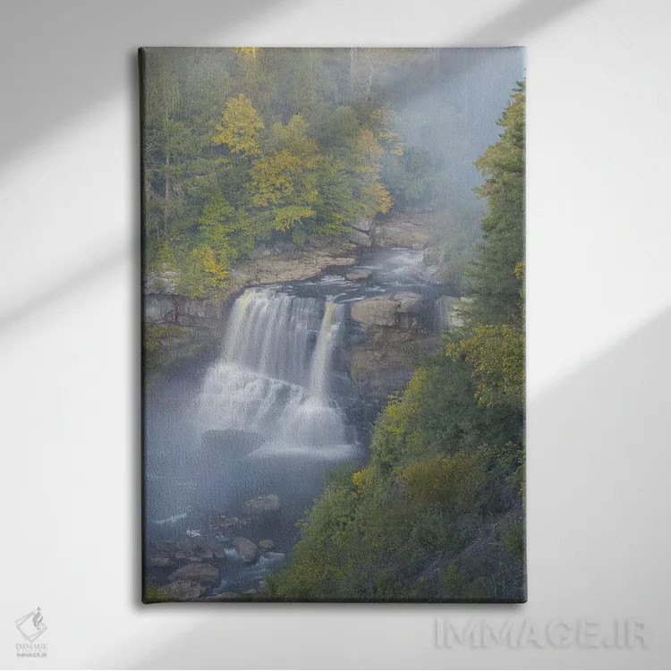 تابلو دکوراتیو West Virginia, Davis. Overview Of Waterfall In Blackwater St… اثر جینز گالری - نمای روبهرو روی دیوار