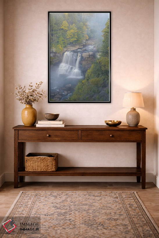 تابلو دکوراتیو West Virginia, Davis. Overview Of Waterfall In Blackwater St… اثر جینز گالری - D5B