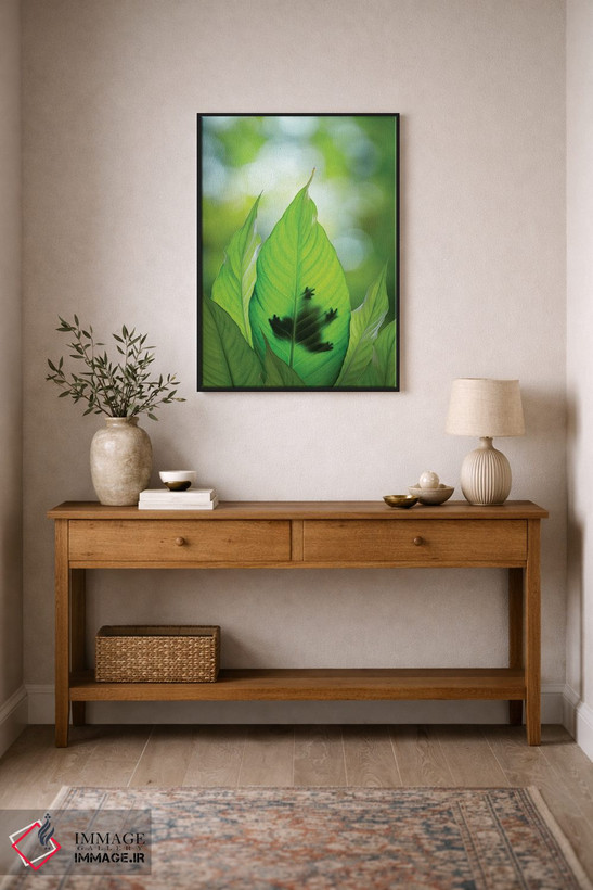 تابلو دکوراتیو Washington State, Seabeck. Composite Of Frog On Leaf.,ترکیبی… اثر جینز گالری - D2B