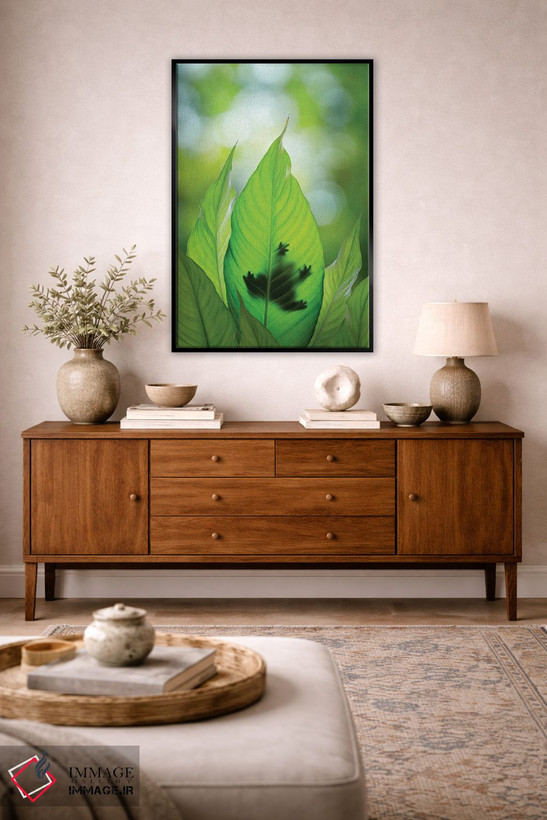 تابلو دکوراتیو Washington State, Seabeck. Composite Of Frog On Leaf.,ترکیبی… اثر جینز گالری - D4B