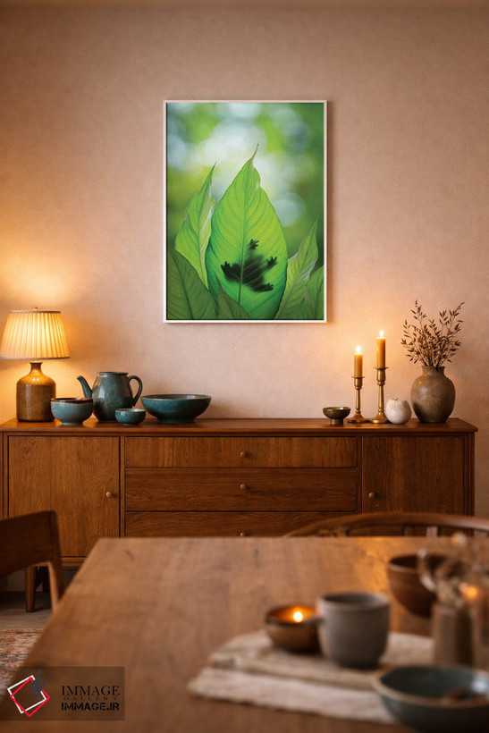 تابلو دکوراتیو Washington State, Seabeck. Composite Of Frog On Leaf.,ترکیبی… اثر جینز گالری - D6W