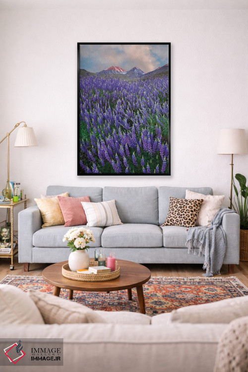 تابلو دکوراتیو California, Sierra Nevada Range. Blooming Inyo bush lupine f… اثر جینز گالری - D1B