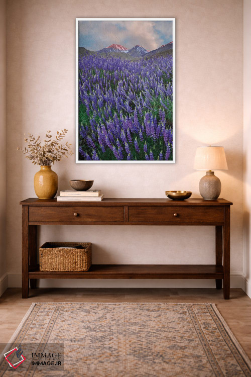 تابلو دکوراتیو California, Sierra Nevada Range. Blooming Inyo bush lupine f… اثر جینز گالری - D2W